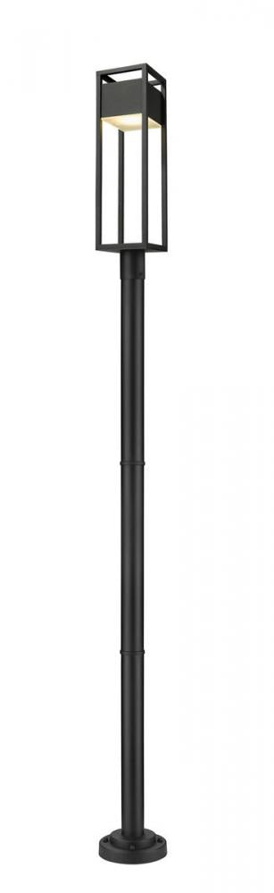 1 Light Outdoor Post Mounted Fixture | 585PHBR-567P-BK-LED