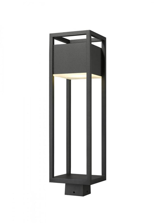 1 Light Outdoor Post Mount Fixture | 585PHBS-BK-LED