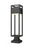 1 Light Outdoor Pier Mounted Fixture | 585PHBS-SQPM-BK-LED