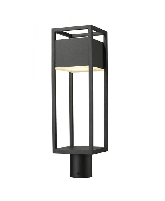 1 Light Outdoor Post Mount Fixture | 585PHMR-BK-LED