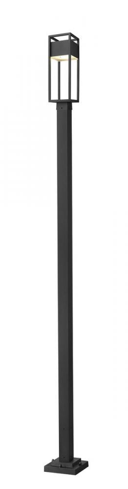 1 Light Outdoor Post Mounted Fixture | 585PHMS-536P-BK-LED