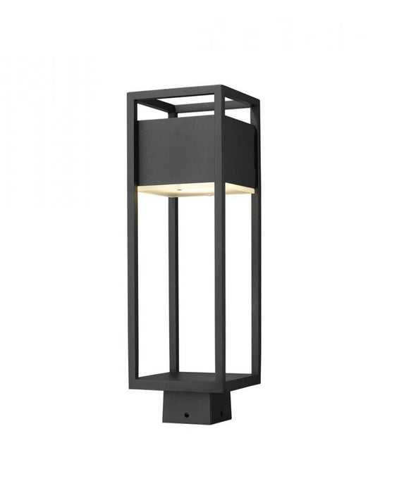 1 Light Outdoor Post Mount Fixture | 585PHMS-BK-LED