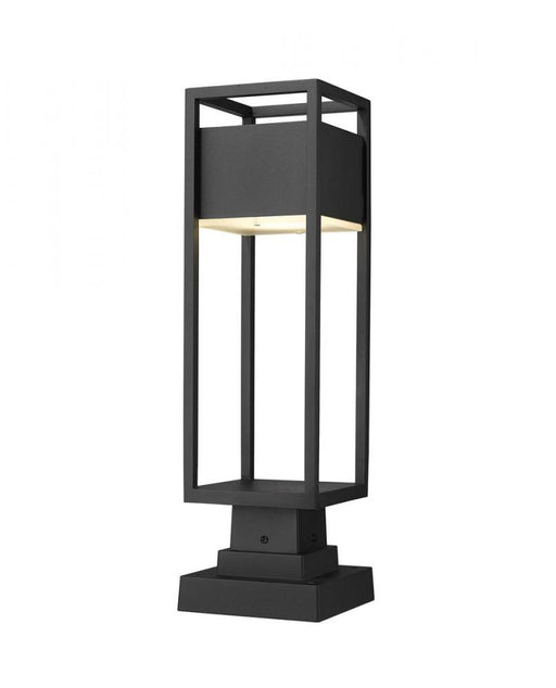 1 Light Outdoor Pier Mounted Fixture | 585PHMS-SQPM-BK-LED