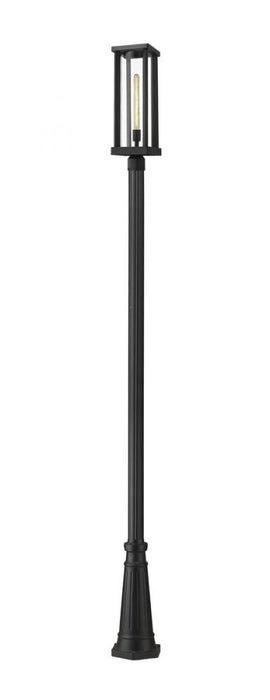 1 Light Outdoor Post Mounted Fixture | 586PHBR-519P-BK