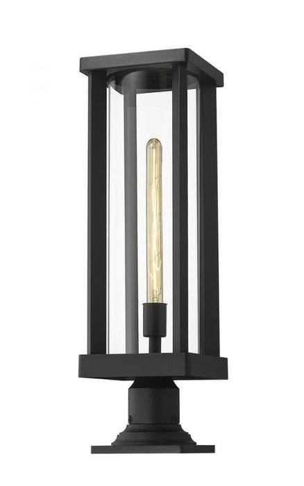 1 Light Outdoor Pier Mounted Fixture | 586PHBR-533PM-BK