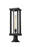 1 Light Outdoor Pier Mounted Fixture | 586PHBR-553PM-BK