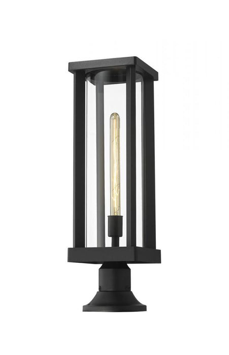 1 Light Outdoor Pier Mounted Fixture | 586PHBR-553PM-BK