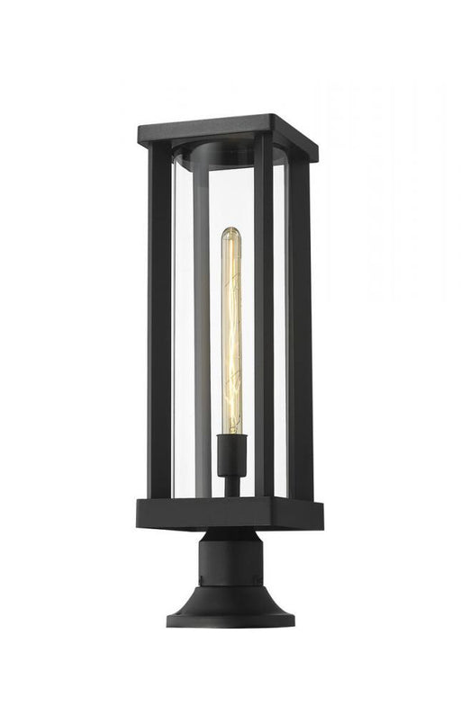 1 Light Outdoor Pier Mounted Fixture | 586PHBR-553PM-BK