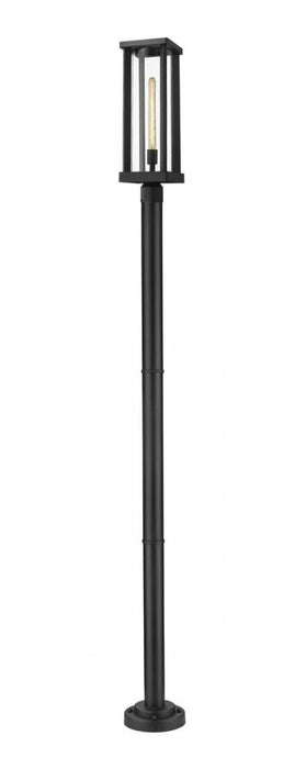 1 Light Outdoor Post Mounted Fixture | 586PHBR-567P-BK