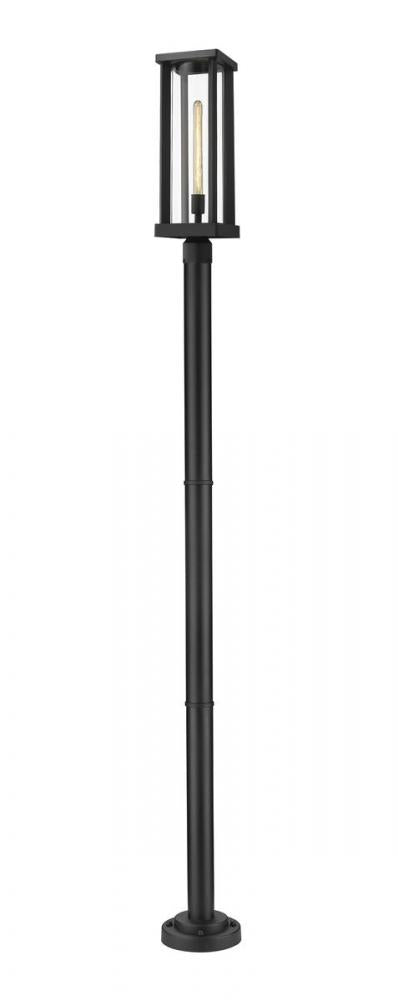 1 Light Outdoor Post Mounted Fixture | 586PHBR-567P-BK