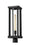1 Light Outdoor Post Mount Fixture | 586PHBR-BK