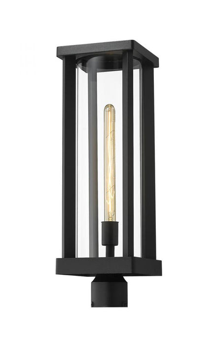 1 Light Outdoor Post Mount Fixture | 586PHBR-BK