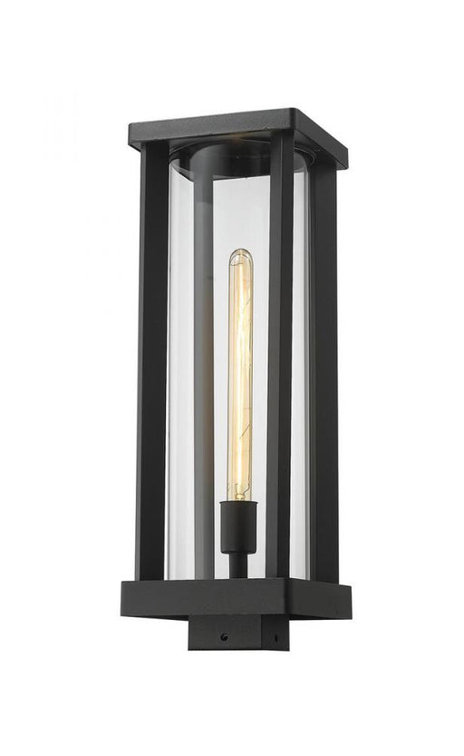 1 Light Outdoor Post Mount Fixture | 586PHBS-BK