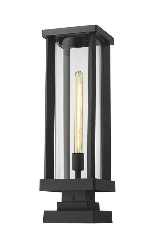 1 Light Outdoor Pier Mounted Fixture | 586PHBS-SQPM-BK
