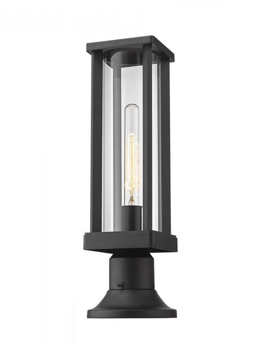 1 Light Outdoor Pier Mounted Fixture | 586PHMR-553PM-BK
