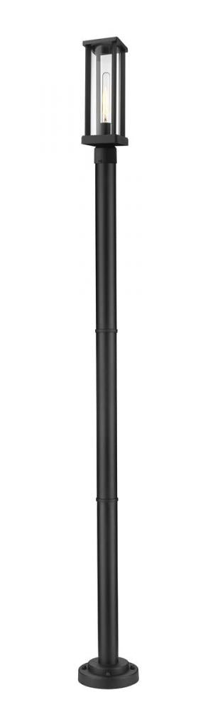 1 Light Outdoor Post Mounted Fixture | 586PHMR-567P-BK