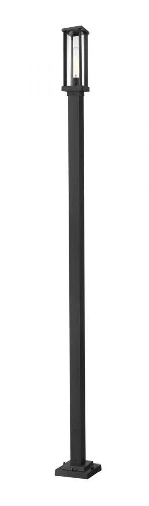 1 Light Outdoor Post Mounted Fixture | 586PHMS-536P-BK