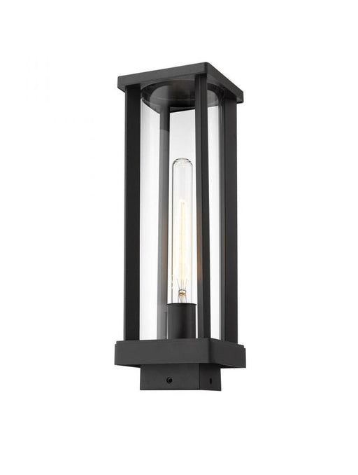1 Light Outdoor Post Mount Fixture | 586PHMS-BK