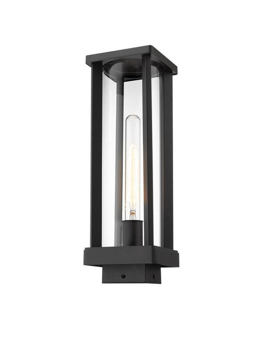 1 Light Outdoor Post Mount Fixture | 586PHMS-BK