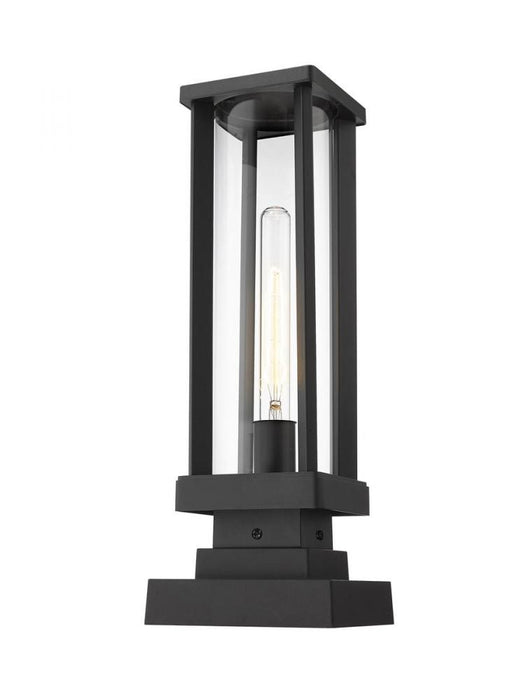 1 Light Outdoor Pier Mounted Fixture | 586PHMS-SQPM-BK