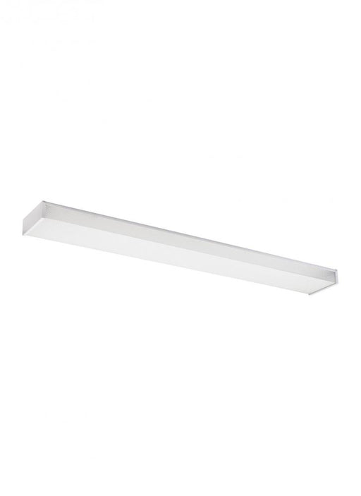 Generation Lighting Drop Lens Fluorescent traditional 2-light indoor dimmable four foot ceiling flush mount in white fin