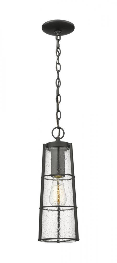 1 Light Outdoor Chain Mount Ceiling Fixture | 591CHB-BK