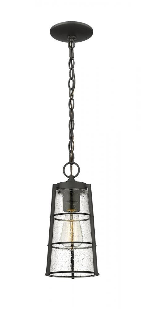 1 Light Outdoor Chain Mount Ceiling Fixture | 591CHM-BK