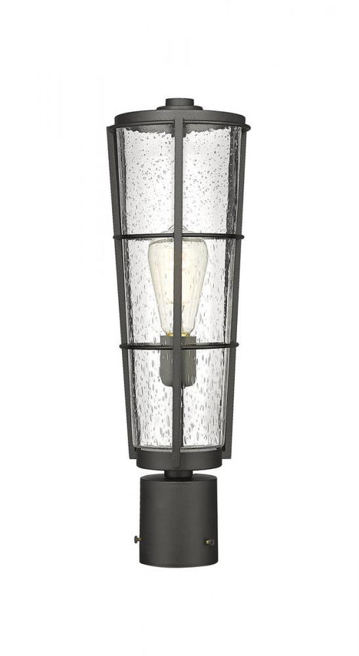 1 Light Outdoor Post Mount Fixture | 591PHB-BK