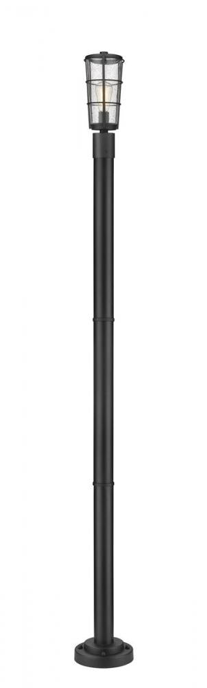 1 Light Outdoor Post Mounted Fixture | 591PHM-567P-BK