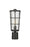 1 Light Outdoor Post Mount Fixture | 591PHM-BK