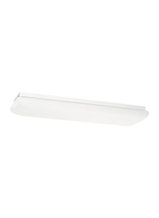Generation Lighting Fluorescent Ceiling traditional 2-light indoor dimmable ceiling flush mount in white finish with whi