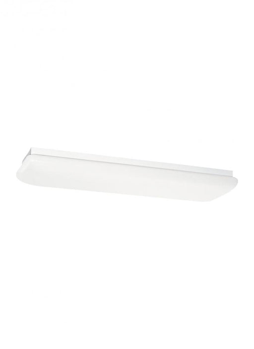 Generation Lighting Fluorescent Ceiling traditional 2-light indoor dimmable ceiling flush mount in white finish with whi