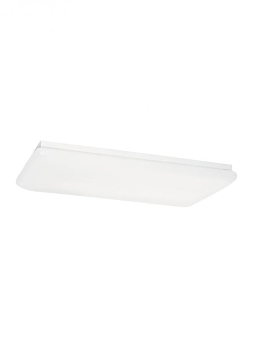 Generation Lighting Fluorescent Ceiling traditional 4-light indoor dimmable ceiling flush mount in white finish with whi
