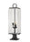 3 Light Outdoor Pier Mounted Fixture | 592PHBR-533PM-BK