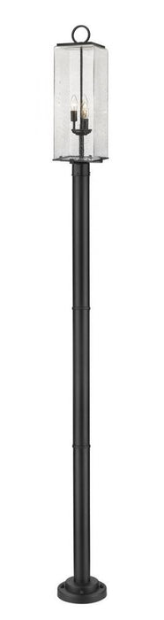 3 Light Outdoor Post Mounted Fixture | 592PHBR-567P-BK