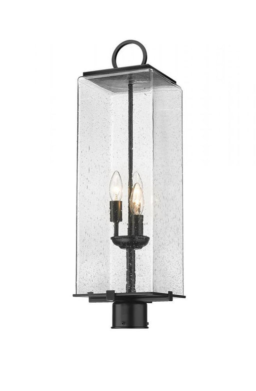 3 Light Outdoor Post Mount Fixture | 592PHBR-BK