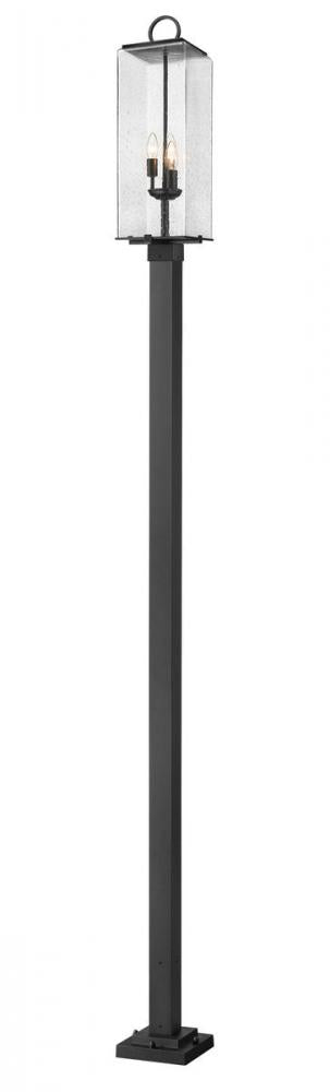 3 Light Outdoor Post Mounted Fixture | 592PHBS-536P-BK