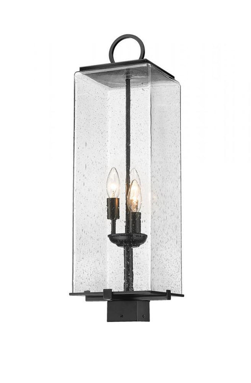 3 Light Outdoor Post Mount Fixture | 592PHBS-BK