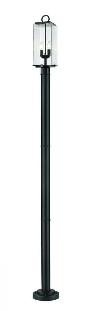 2 Light Outdoor Post Mounted Fixture | 592PHMR-567P-BK
