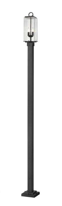 2 Light Outdoor Post Mounted Fixture | 592PHMS-536P-BK