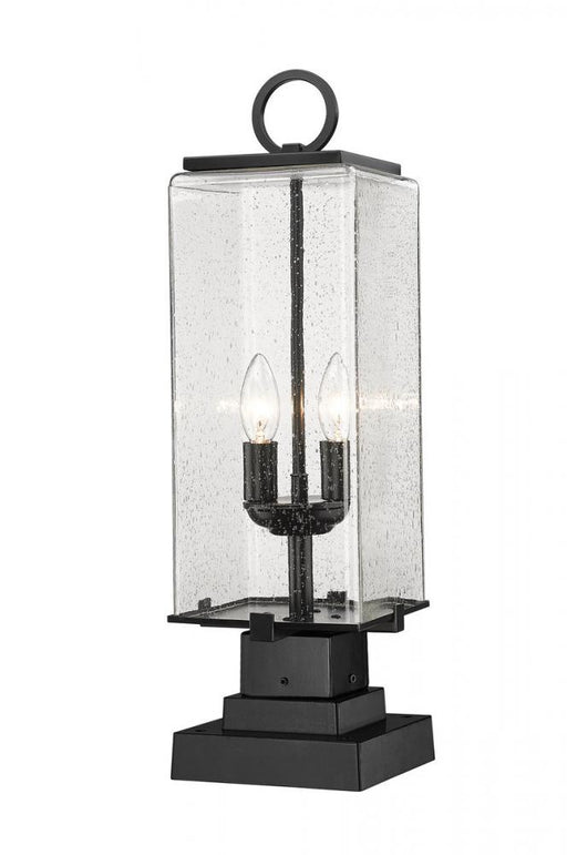 2 Light Outdoor Pier Mounted Fixture | 592PHMS-SQPM-BK