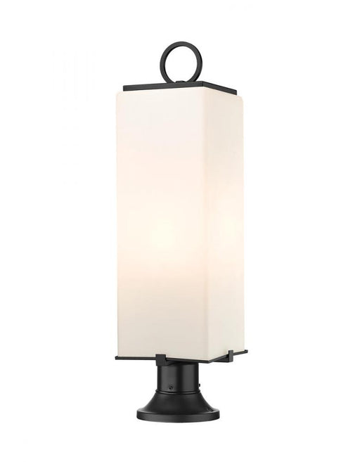 3 Light Outdoor Pier Mounted Fixture | 593PHBR-553PM-BK