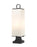 3 Light Outdoor Pier Mounted Fixture | 593PHBS-SQPM-BK