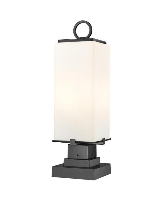 2 Light Outdoor Pier Mounted Fixture | 593PHMS-SQPM-BK