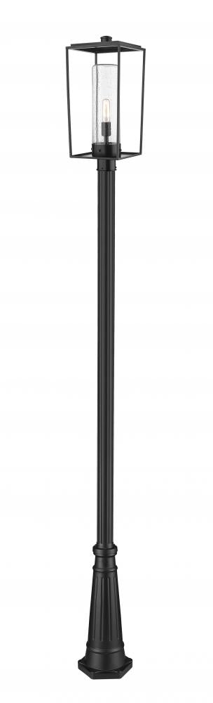 1 Light Outdoor Post Mounted Fixture | 594PHBR-519P-BK