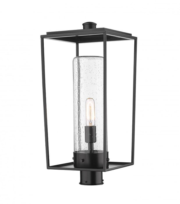 1 Light Outdoor Post Mount Fixture | 594PHBR-BK