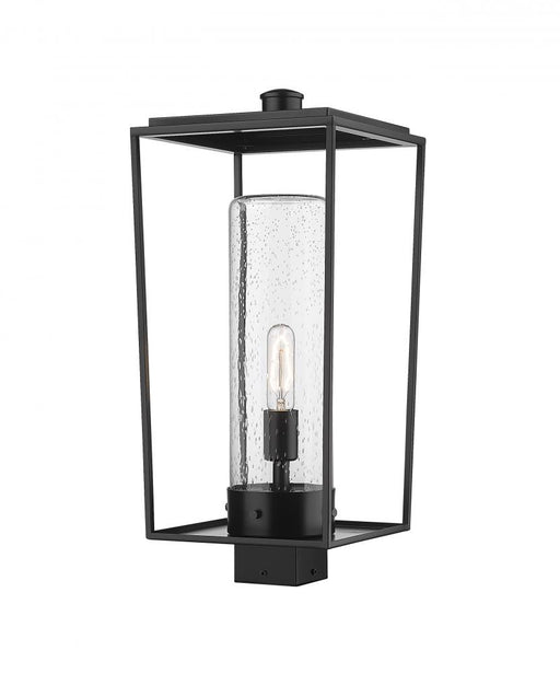 1 Light Outdoor Post Mount Fixture | 594PHBS-BK
