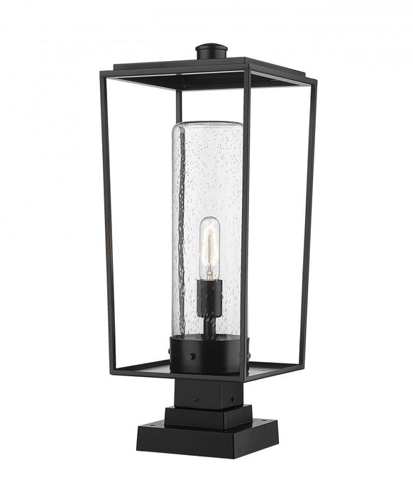 1 Light Outdoor Pier Mounted Fixture | 594PHBS-SQPM-BK