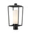 1 Light Outdoor Post Mount Fixture | 595PHMR-BK