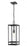 1 Light Outdoor Chain Mount Ceiling Fixture | 596CHB-BK